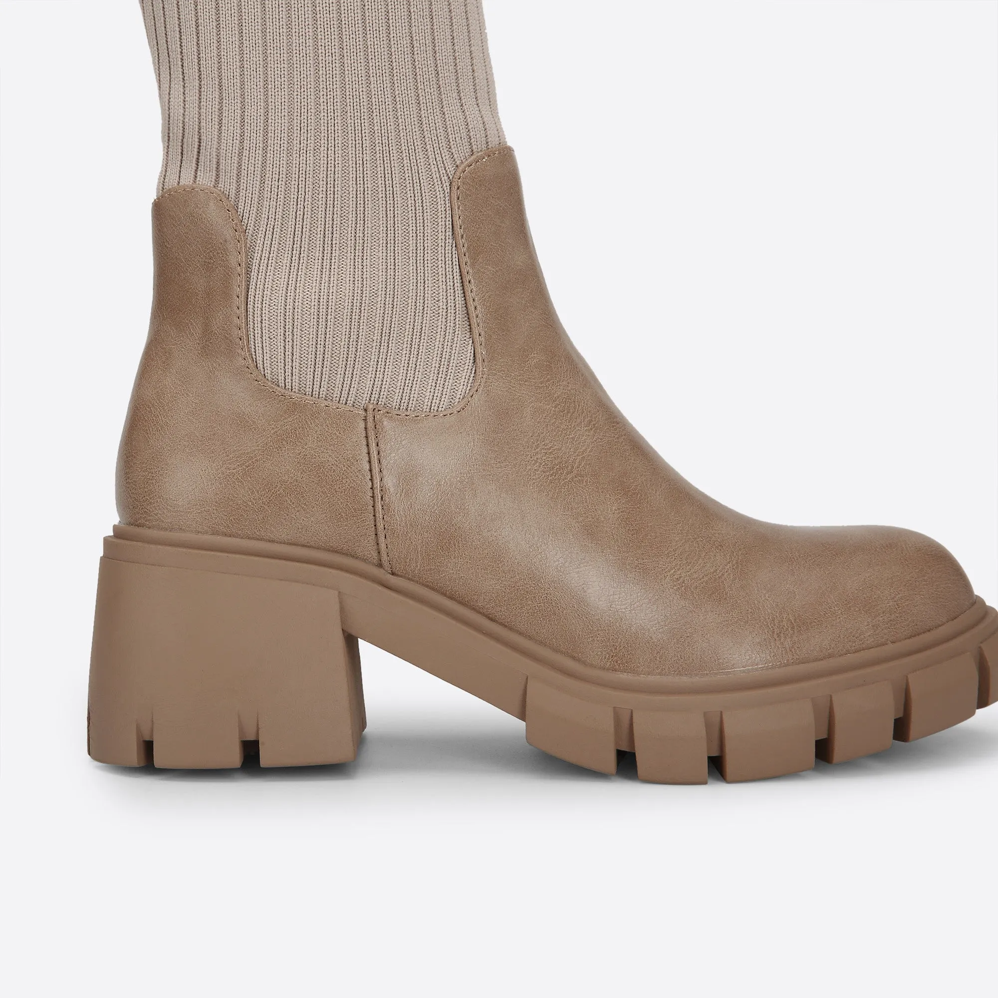 binfenxie- Women British Style Block Boots