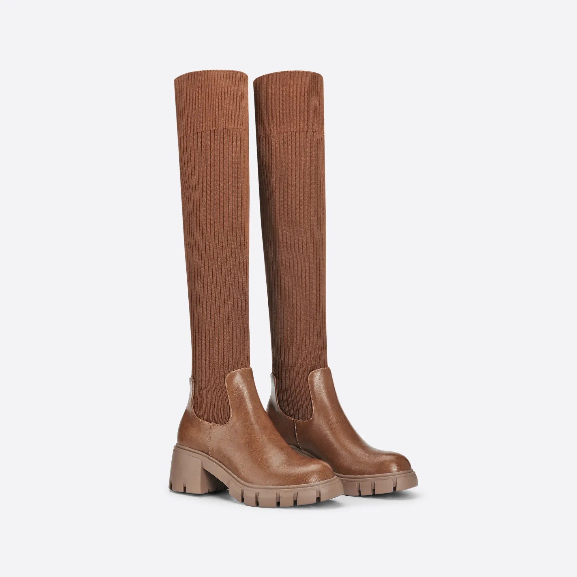 binfenxie- Women British Style Block Boots