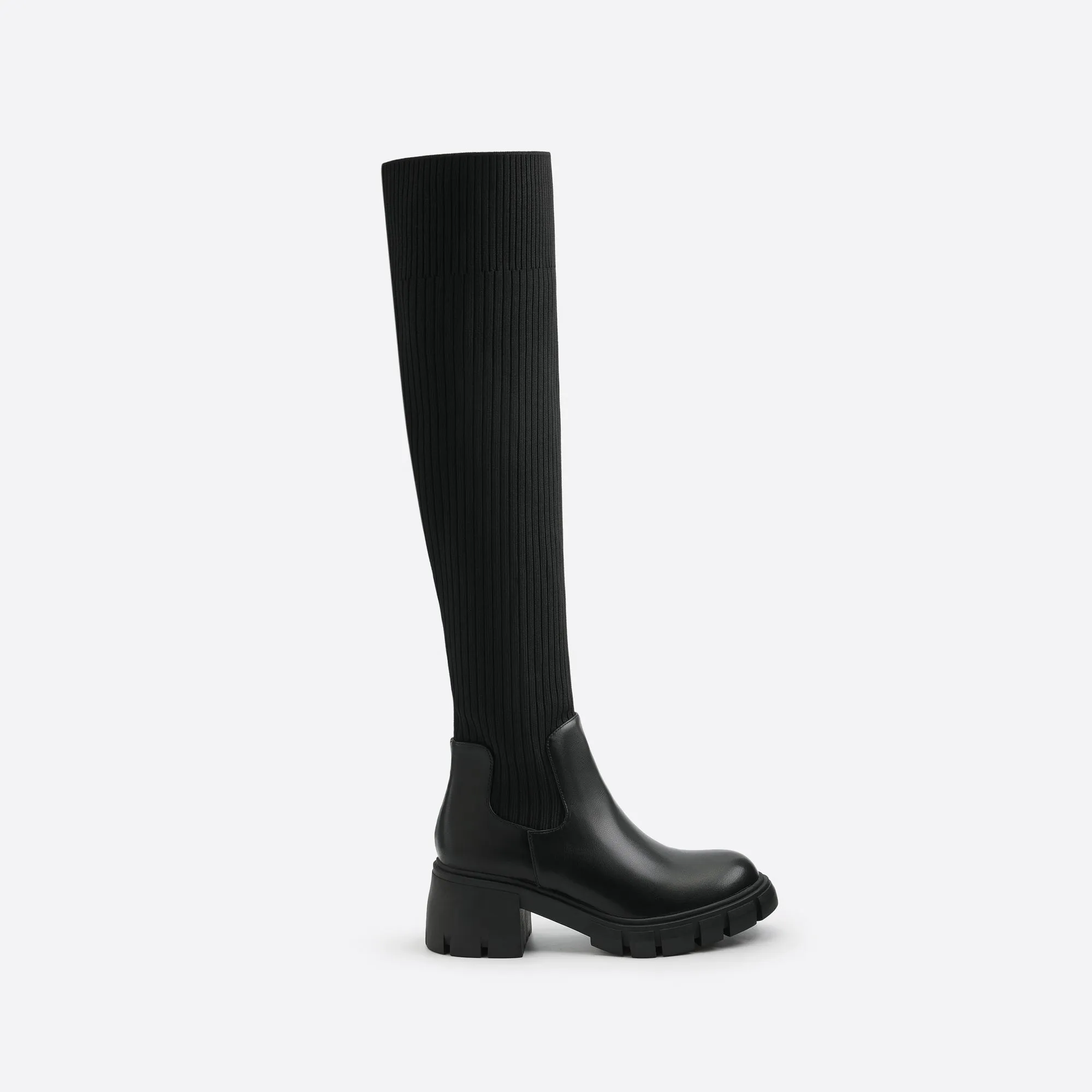 binfenxie- Women British Style Block Boots
