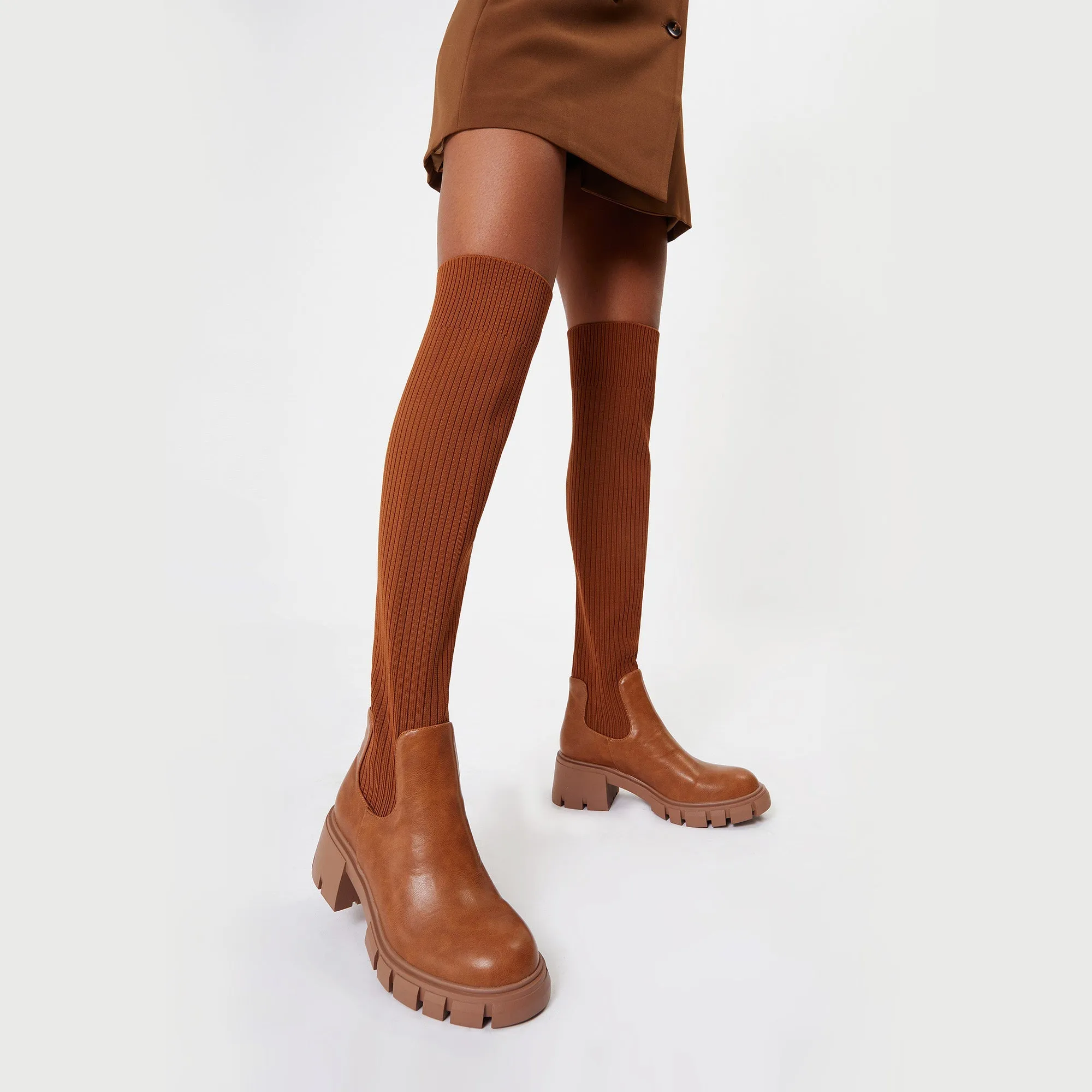 binfenxie- Women British Style Block Boots