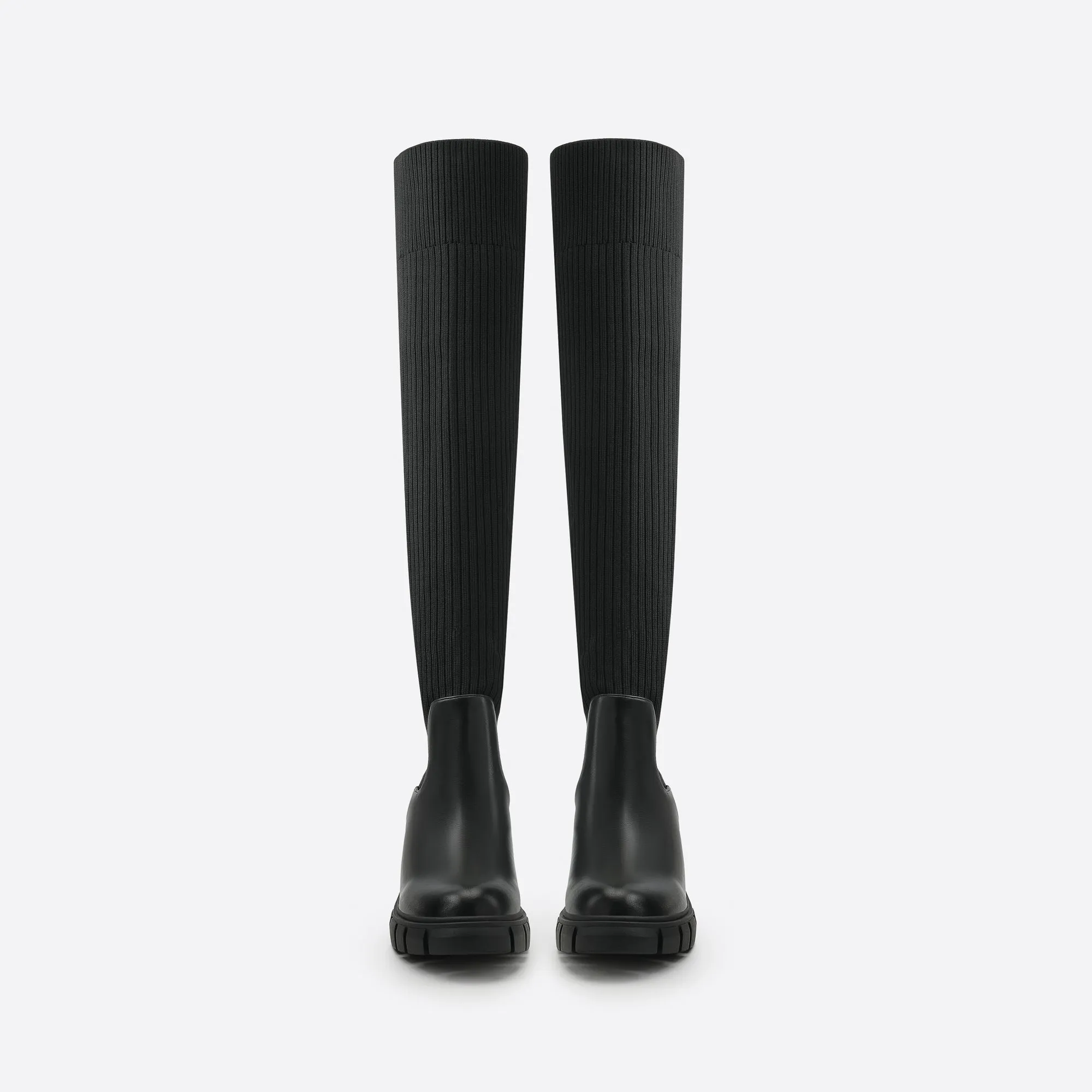 binfenxie- Women British Style Block Boots