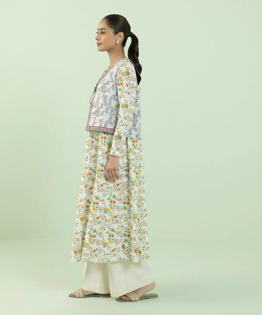 Block Printed Khaddar Waistcoat