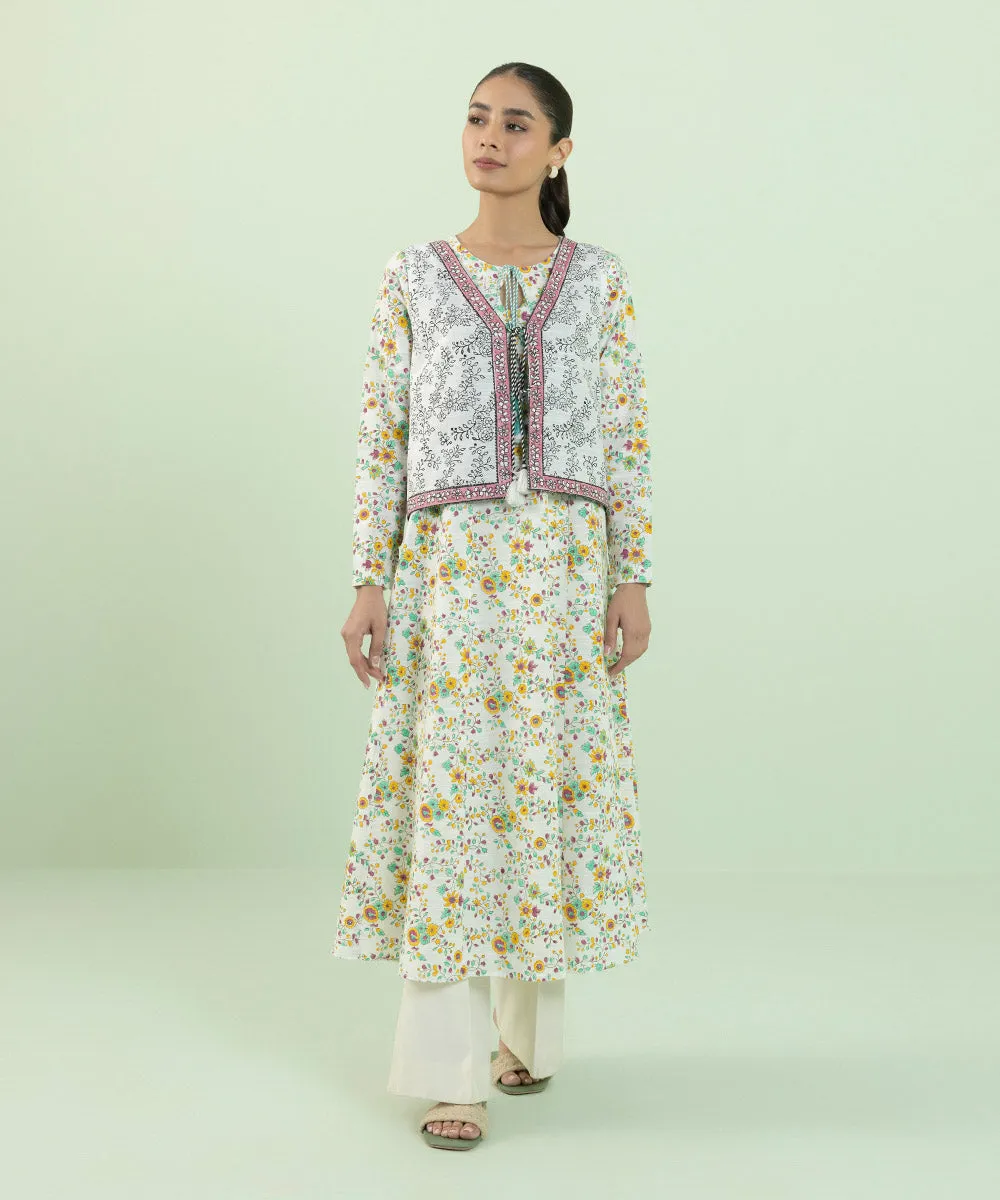 Block Printed Khaddar Waistcoat