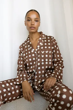 Carlotta Silky Satin Spot PJ set