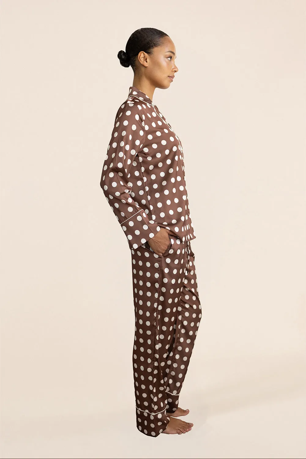 Carlotta Silky Satin Spot PJ set