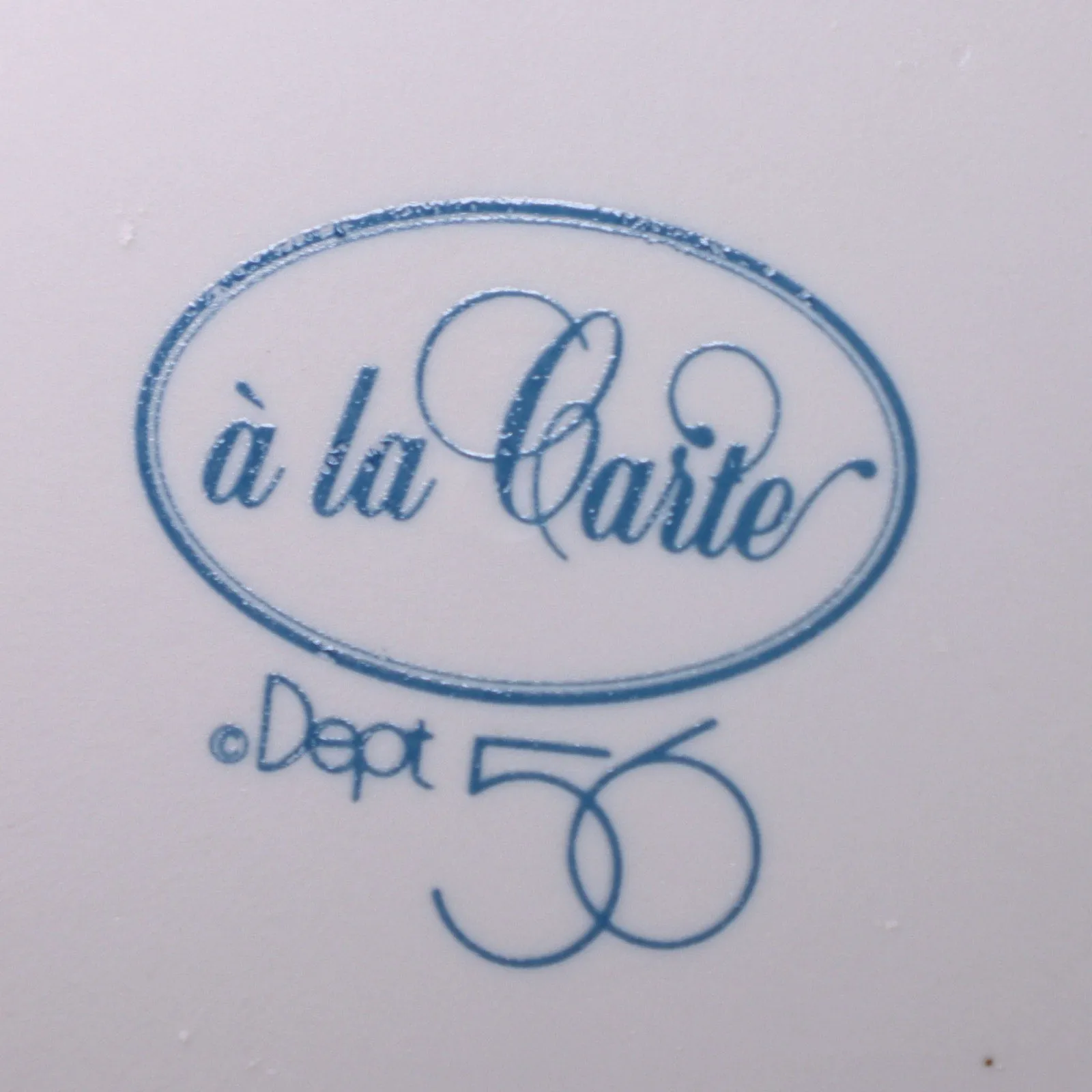 Dept 56 A la Carte Plat Du Jour 8 1/4" Salad Plate Blue Stripes Japan Vintage