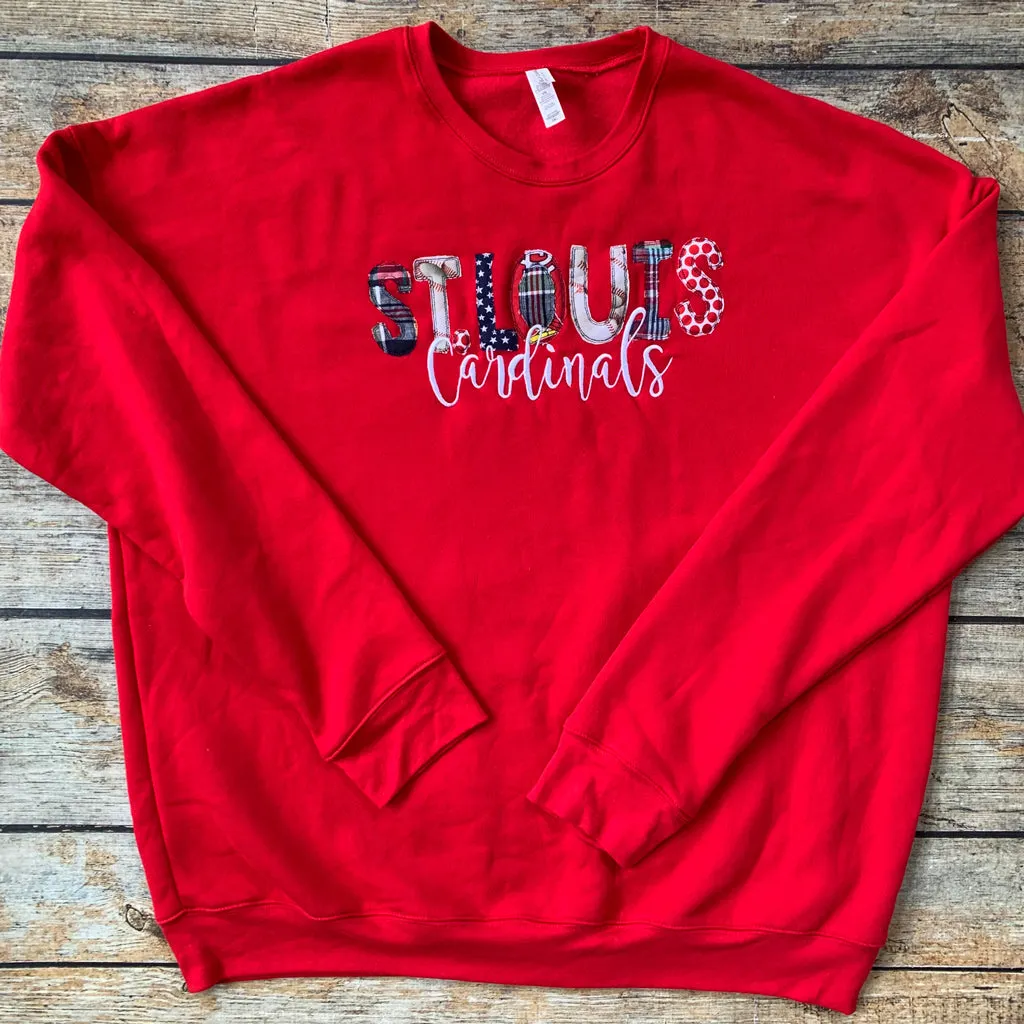 Embroidered Applique Sweatshirt