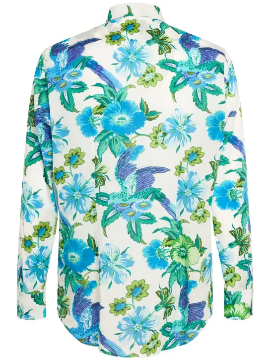 Etro   Floral cotton long sleeve shirt 