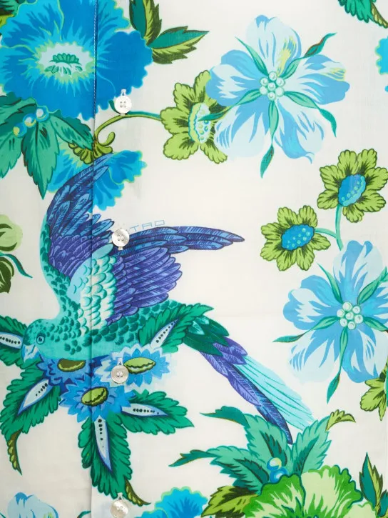Etro   Floral cotton long sleeve shirt 