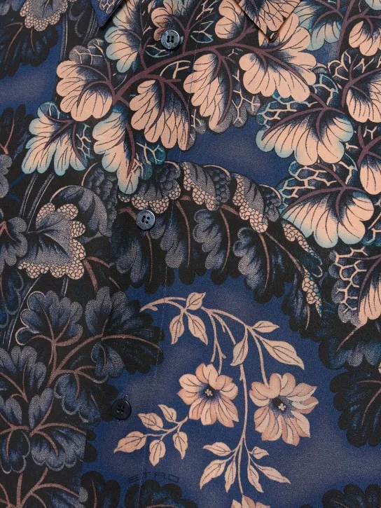 Etro   Floral silk long sleeve shirt 