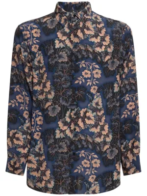 Etro   Floral silk long sleeve shirt 