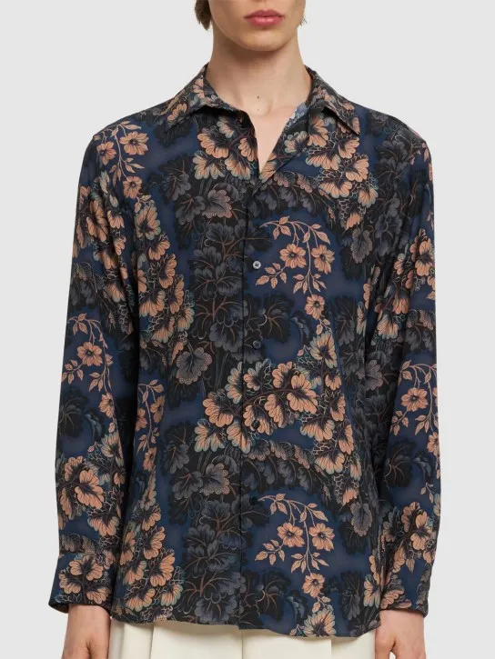 Etro   Floral silk long sleeve shirt 