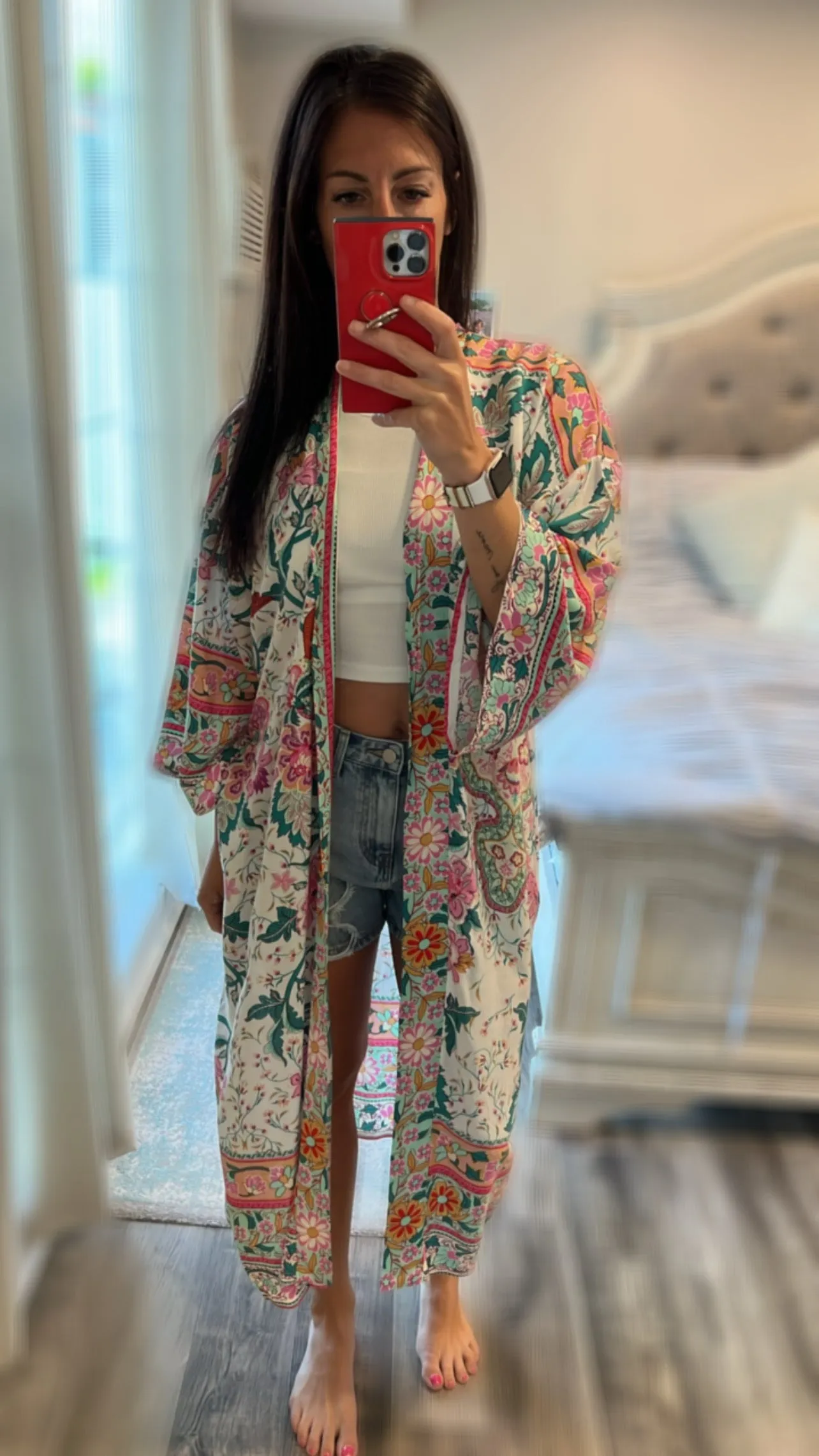 FIJI FLORAL TIE KIMONO