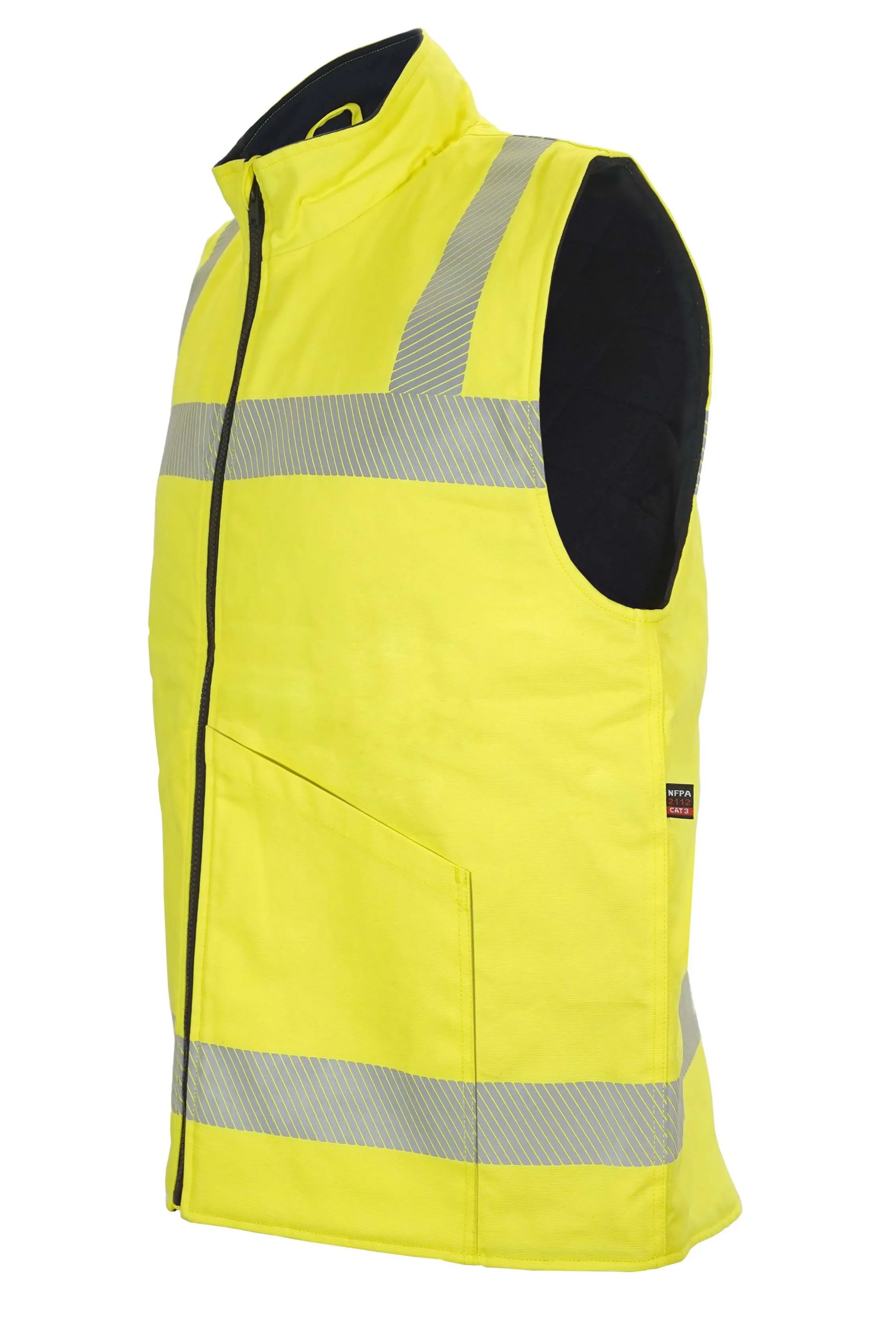 FR Winter Insulated Safety Vest Zip Closure Class 2 CAT3