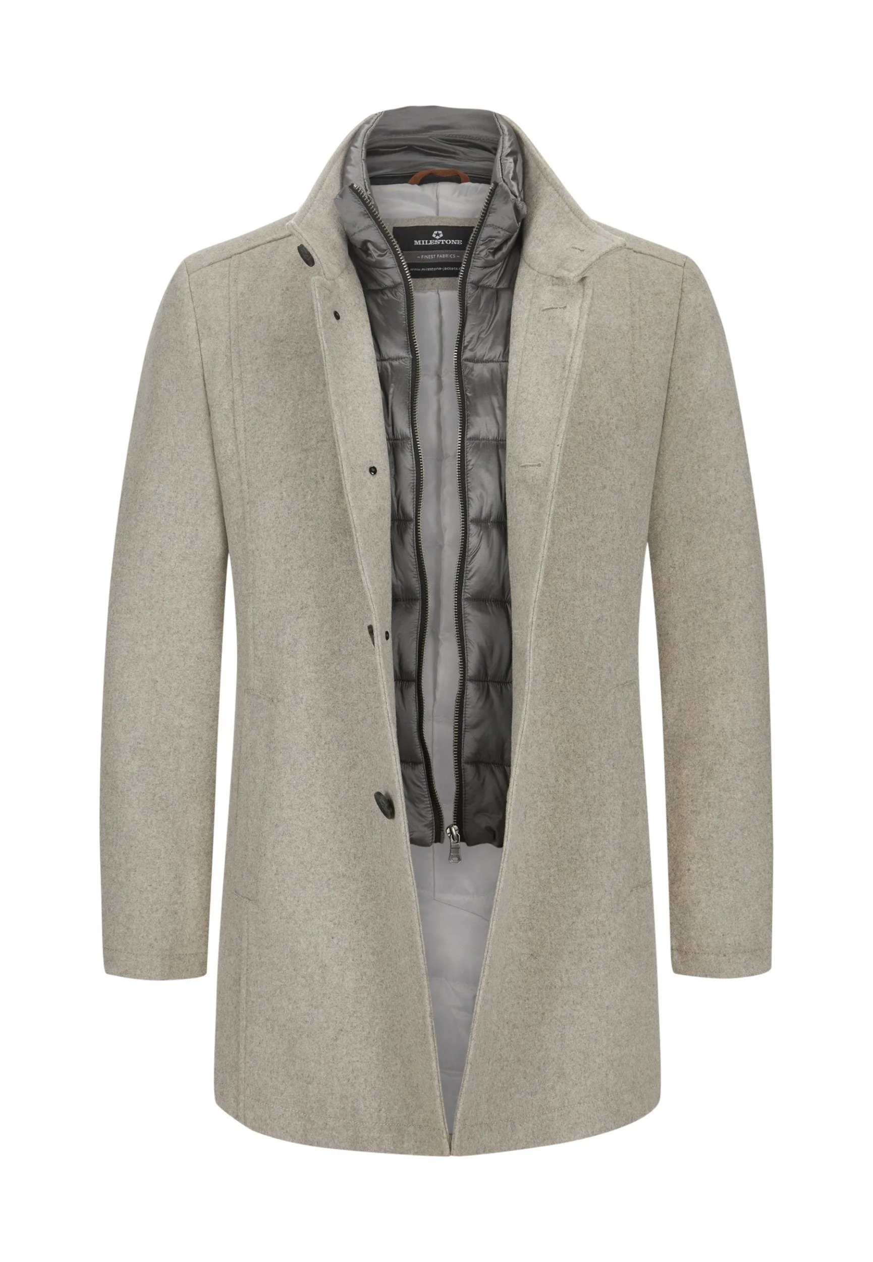 Havana Oatmeal Hybrid Wool Coat  - Milestone