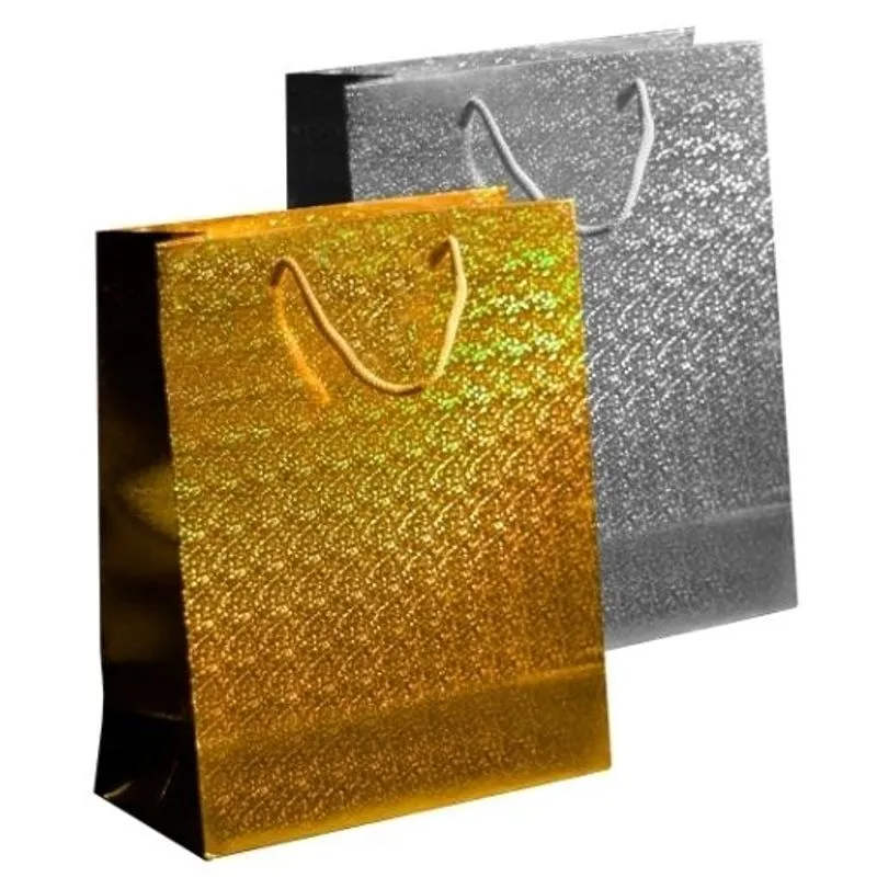 Holographic Bag Extra Large Gold & Silver - Case of 12
