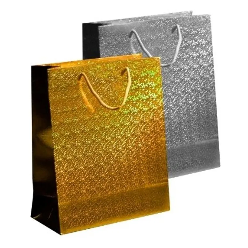 Holographic Bag Large Gold & Silver - Case of 12