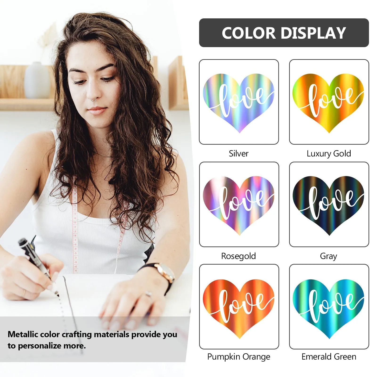 Holographic Glossy Rainbow Vinyl 12x12 sheets