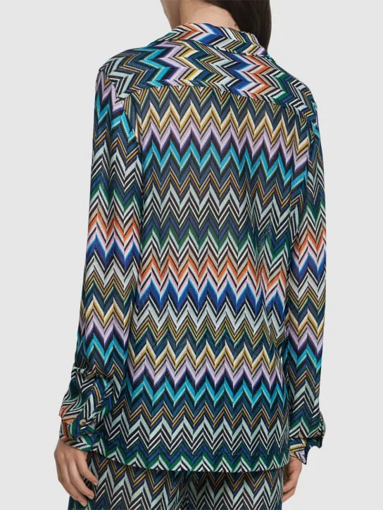 Missoni   Chevron viscose long sleeve shirt 