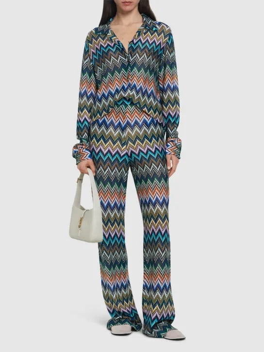 Missoni   Chevron viscose long sleeve shirt 