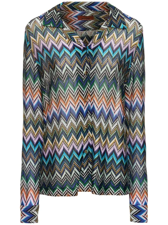 Missoni   Chevron viscose long sleeve shirt 