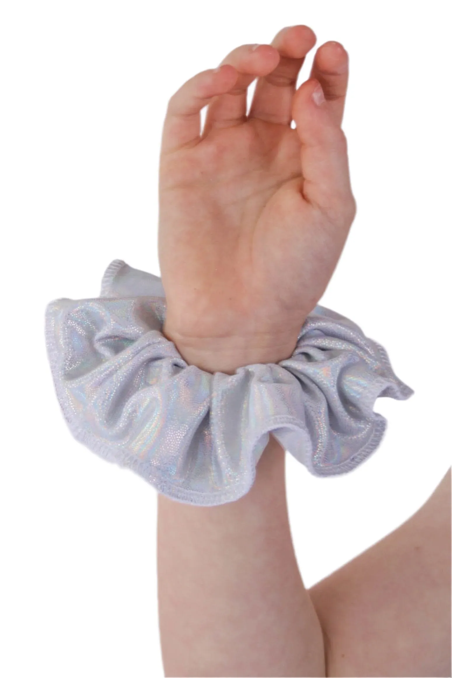 Silver Holographic Scrunchie