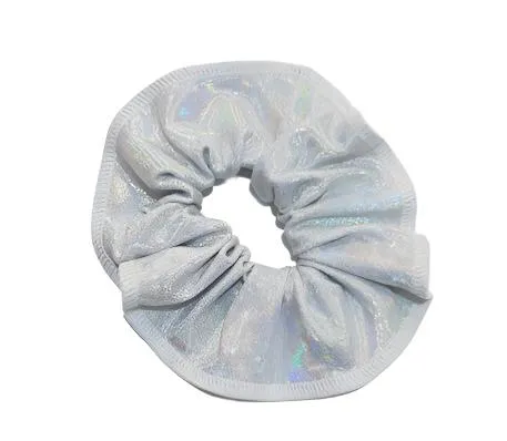 Silver Holographic Scrunchie