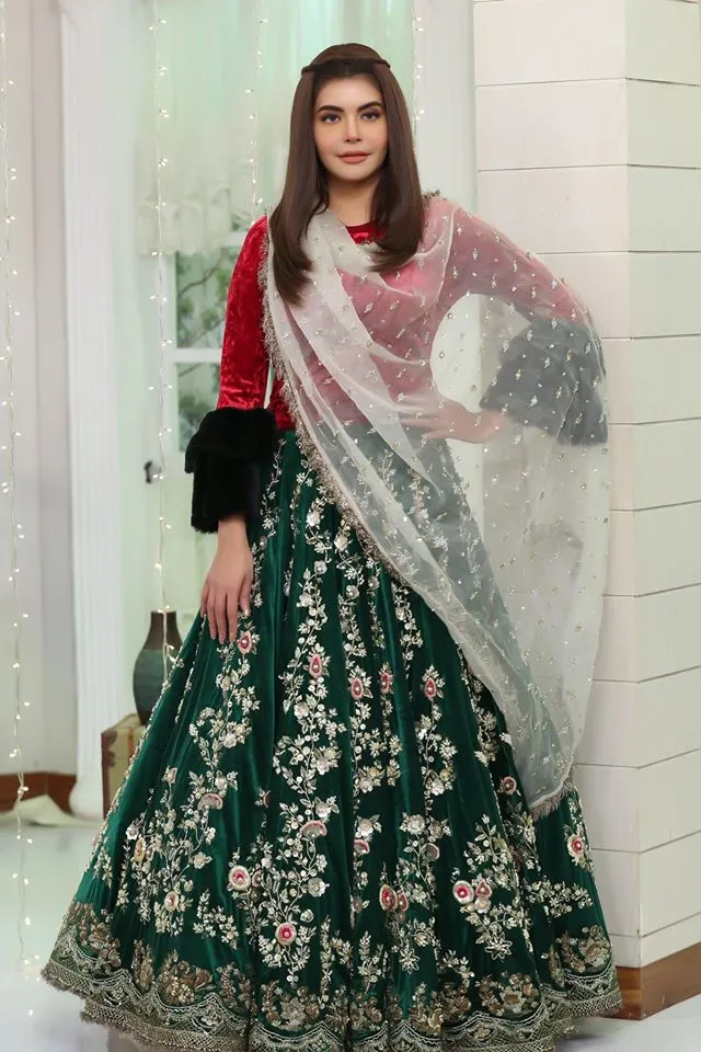Simple Green Mehndi Dress