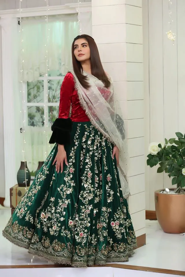 Simple Green Mehndi Dress