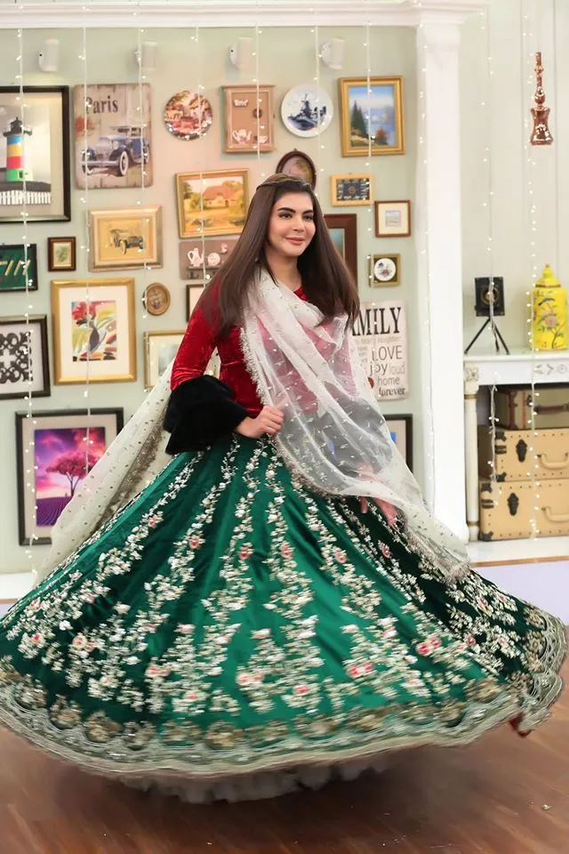 Simple Green Mehndi Dress