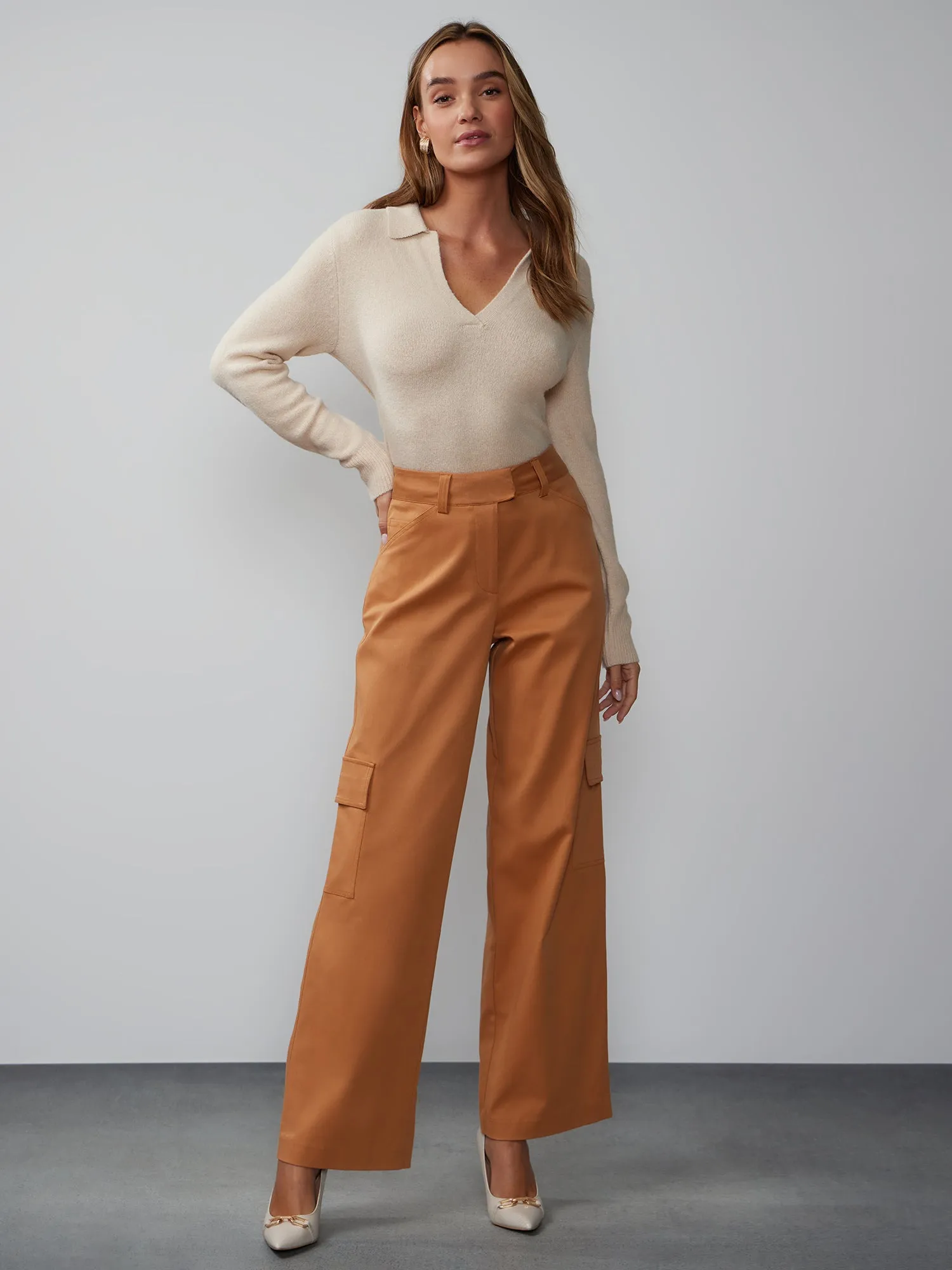 Wide Leg Cargo Chino