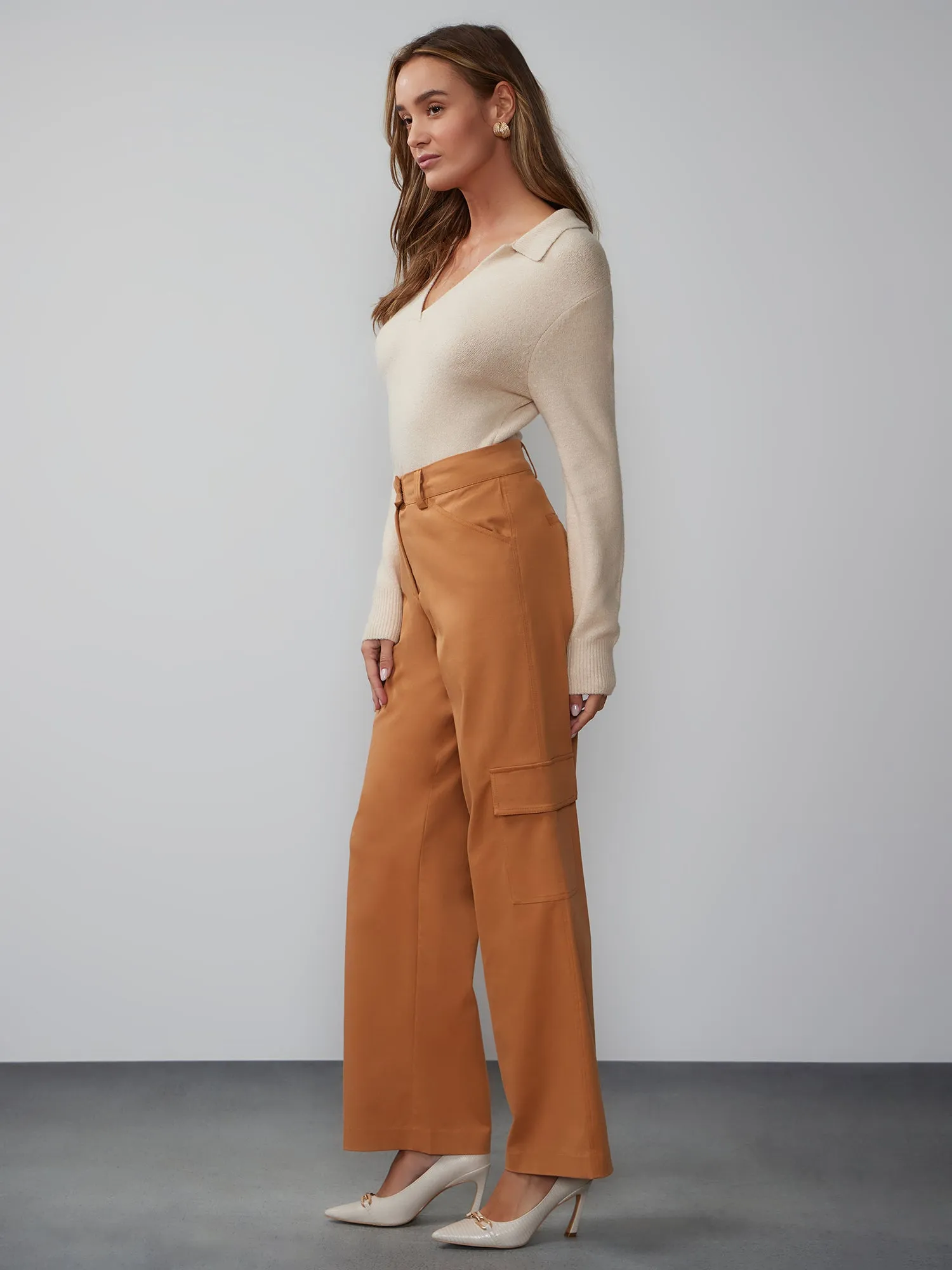 Wide Leg Cargo Chino
