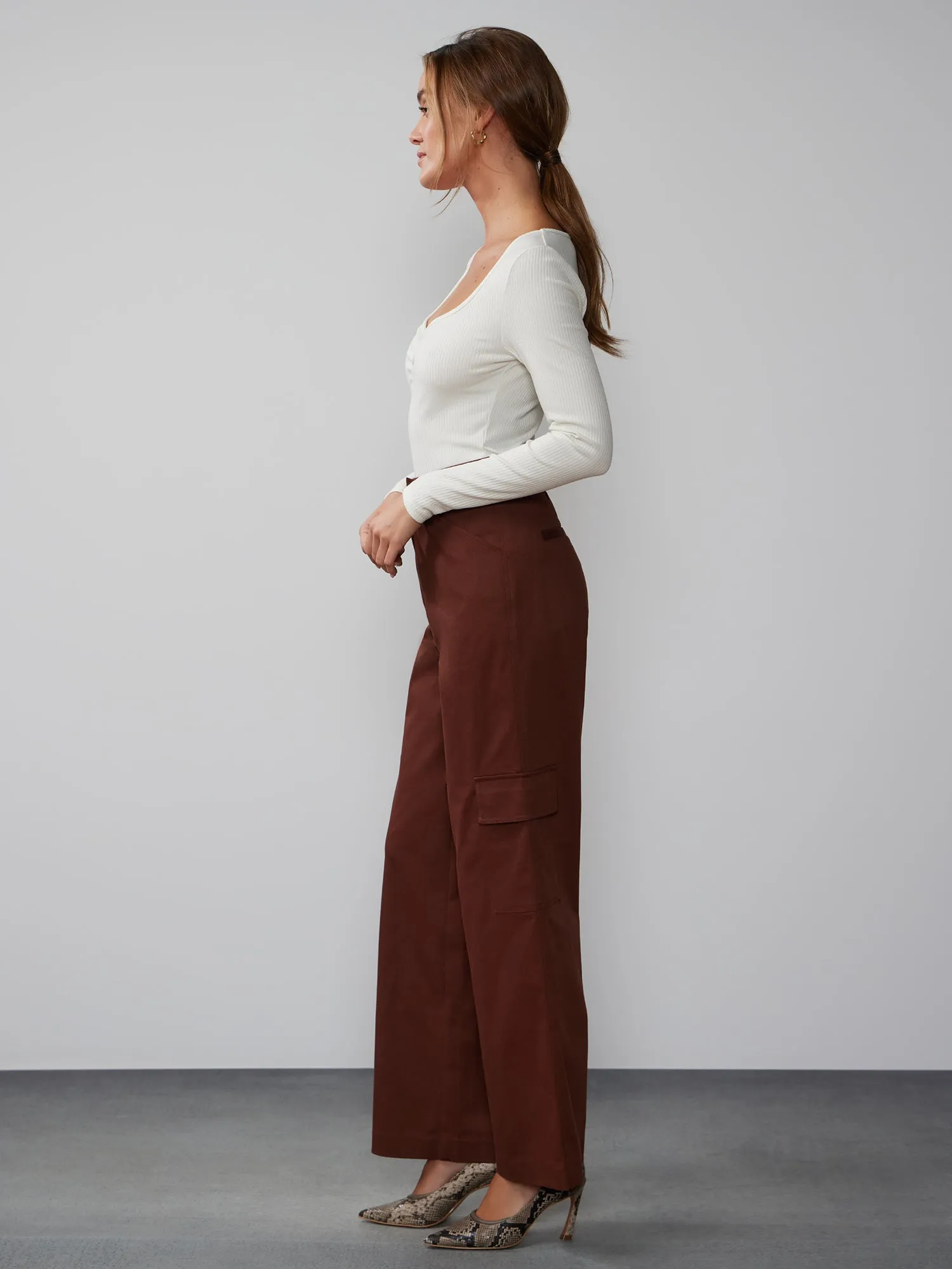 Wide Leg Cargo Chino