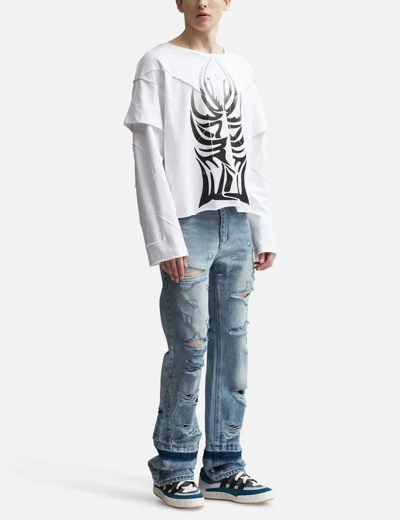 WINGED GRADIENT LONG SLEEVE