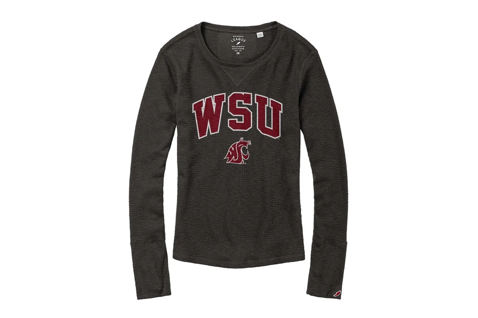 Womens Black WSU Long Sleeve Thermal